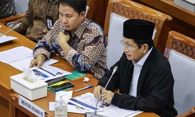 Menag Nasaruddin Umar Ikuti Raker Dengan DPR Bahas Penyelengaraan Haji 2025