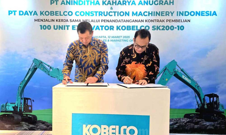 Kerja Sama Pembelian Ekskavator Kobelco Dukung Ketahanan Pangan