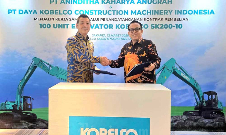 Kerja Sama Pembelian Ekskavator Kobelco Dukung Ketahanan Pangan