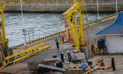 Jembatan di Dermaga Eksekutif Pelabuhan Merak Rusak Ditabrak Kapal