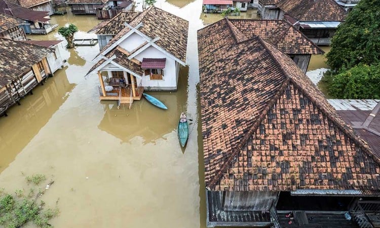 Banjir Luapan Singai Batanghari di Jambi Terus Meluas