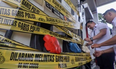 Polisi Segel SPBU Pertamina di Bogor