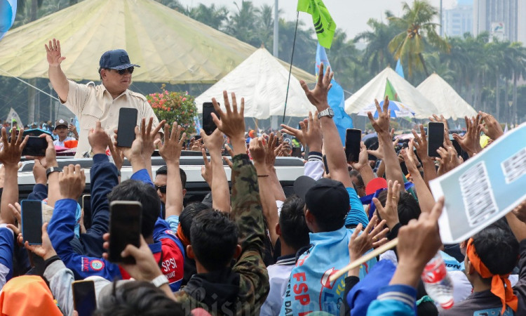 Presiden Prabowo Hadiri Perayaan Hari Buruh Internasional