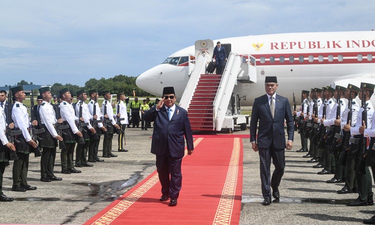 Prabowo Subianto Tiba di Brunei Darussalam