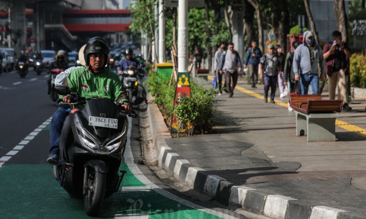 Suasana Kota Jakarta Jelang Demo Mitra Driver Ojek Online (Ojol)