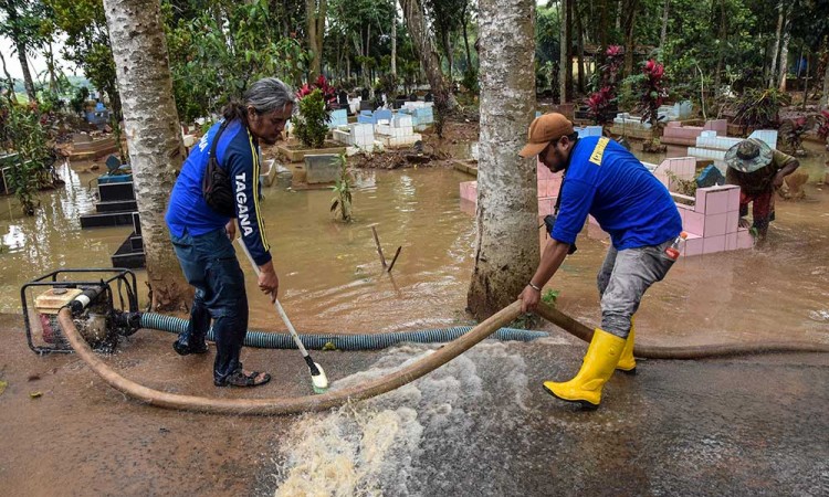 Banjir Akibat Luapan Sungai Citanduy di Kabupaten Ciamis Mulai Surut