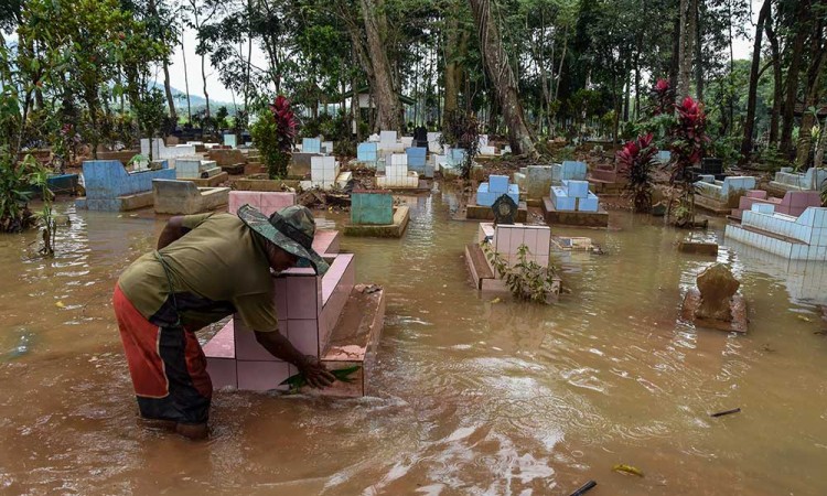 Banjir Akibat Luapan Sungai Citanduy di Kabupaten Ciamis Mulai Surut