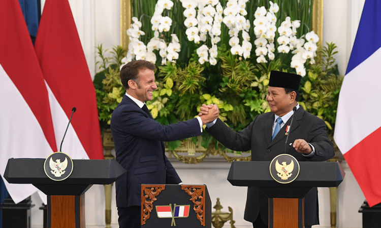 Presiden Prabowo Menerima Kunjungan Presiden Prancis