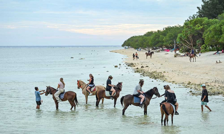 Wisata Menunggang Kuda di Gili Trawangan Banyak Diminati Wisatawan