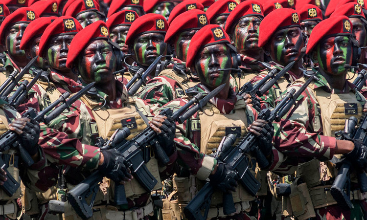 Prajurit TNI Gelar Atraksi Militer dan Demonstrasi Terpadu