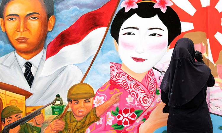 Mahasiwa Kampanyekan Nasionalisme Melalui Mural