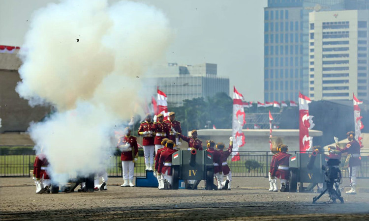 Suasana Peringatan Detik-Detik Proklamasi di Istana Merdeka