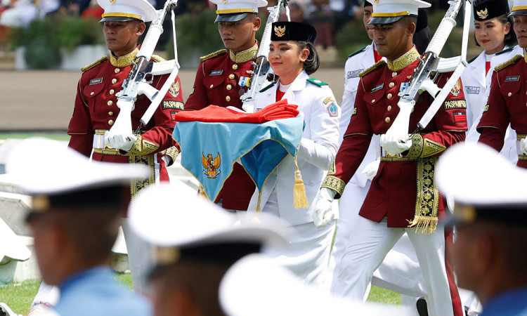 Suasana Peringatan Detik-Detik Proklamasi di Istana Merdeka