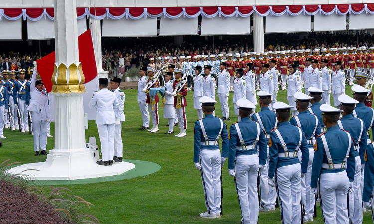 Suasana Peringatan Detik-Detik Proklamasi di Istana Merdeka