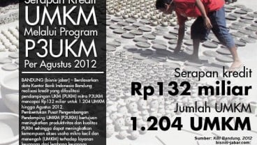 DATA BISNIS: Serapan Kredit Program P3UKM Capai Rp132 Miliar