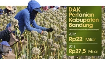 DATA BISNIS: DAK Pertanian Kab Bandung Jadi Rp5,5 Miliar