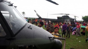 Heli TNI AD Angkut 10 Penumpang Hilang Kontak