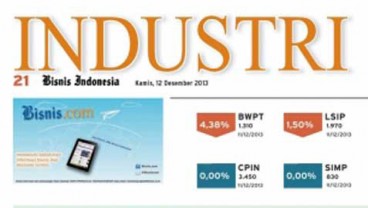 Bisnis Indonesia edisi cetak Kamis (6/2/2014) – Seksi Industri