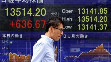 Indeks Nikkei 225 Melejit 1,64% ke 14.387,11