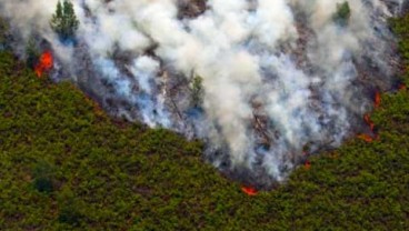 Kota Palembang Diselimuti Kabut Asap Kiriman Riau