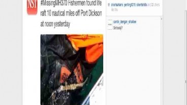 JEJAK MH370: Konferensi Pers Diundur Pkl. 16.30, Foto Temuan Pelampung Menyebar