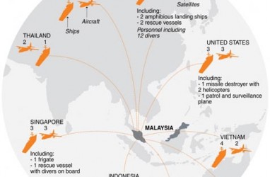 Malaysia Airlines MH 370 Hilang: Menurut Data Satelit Pesawat Menyimpang dari Jalurnya