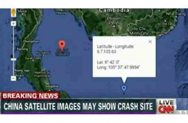 MH370 HILANG: Paranormal Sebut di Titik LU 7 derajat 47'47.90", BT 105 derajat 13'39.59"