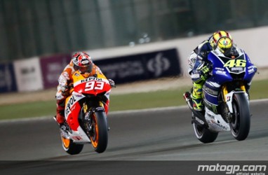 Motogp Qatar: Rossi di posisi 5, Ungguli Marquez 0,013 Detik di Pemanasan