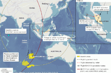 MISTERI MH 370: Pencarian Sudah Bergeser Jauh Ke Utara