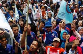 DEMO BURUH: Capres Dukungan Buruh Bakal Berorasi Politik