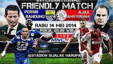 Persib vs Ajax Amsterdam (14/5): Tiket VIP Rp200.000, Tribun Rp35.000