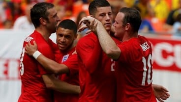 PEMANASAN PIALA DUNIA 2014: Inggris Dikagetkan Ekuador, Wayne Rooney dkk. Ditahan 2-2