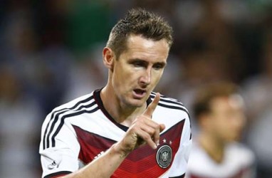 LAGA PERSAHABATAN PIALA DUNIA, Klose Cetak Gol Terbanyak Sepanjang Masa Timnas Jerman