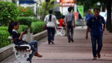 Bangku Taman Jalan Protokol Banyak Dicuri