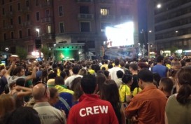 PIALA DUNIA 2014: Warga kota Milan Berpesta Sambut Kick-off