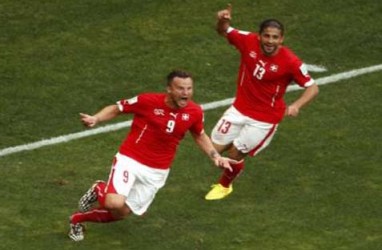 PIALA DUNIA 2014: Swiss Pukul Ekuador, Skor Akhir 2-1