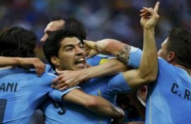 PIALA DUNIA 2014: Inggris Ditekuk Uruguay 1-2, Suarez Semangati Gerard