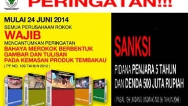 PERUSAHAAN ROKOK Diminta Tarik Produk Tanpa Gambar Peringatan