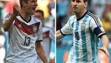 PIALA DUNIA 2014: Final Argentina v Jerman, Head To Head Messi vs Muller