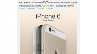 Ups, Sosok iPhone 6 Sempat Bocor di Akun China Telecom