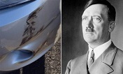 Unik, Bumper Mobil Ini Munculkan Gambar Mirip Hitler