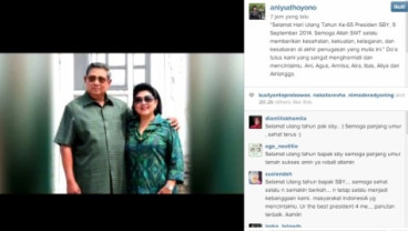 Lewat Instagram, Bu Ani Ucapkan Selamat Ultah Pada SBY