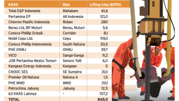 Data Bisnis: Lifting Minyak 2015 Dipatok 900.000 Bph, Ini Rinciannya