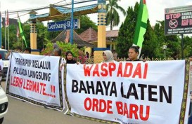 Pilkada Tidak Langsung: 100 Warga Kutai Kartanegara Demo Perampasan Hak Rakyat