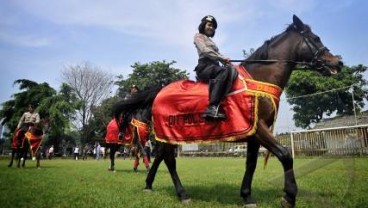 Pasukan Berkuda Turut Amankan Pelantikan Anggota DPR