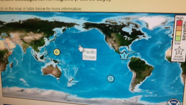 GEMPA EL SALVADOR 7,4 SR: Peringatan Gelombang Tsunami Besar Belum Dicabut