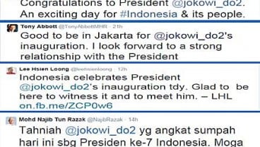 PELANTIKAN JOKOWI: Disapa Tokoh Dunia, Twitter @jokowi_do2 masih Tidur