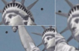 Pesawat Alien Terekam Melintas di atas Patung Liberty