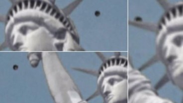 Pesawat Alien Terekam Melintas di atas Patung Liberty