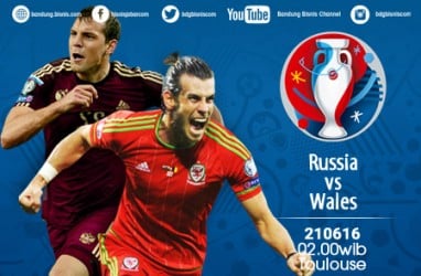 Bantai Rusia 3-0, Wales Jadi Juara Grup B